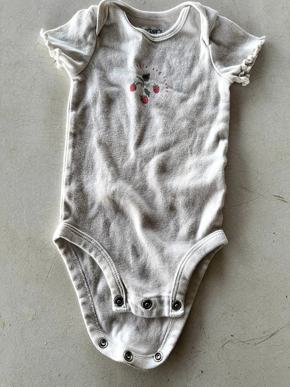 carter's Baby Bodysuit White Baby 0-3M